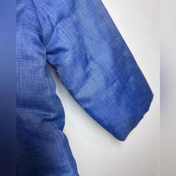 Vintage Kids Hooded Coat Blue with Patchwork - Picture 5 of 8